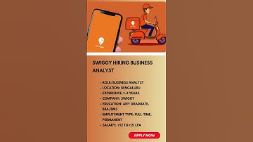 Swiggy Hiring Business Analyst | Link in Description #flexiblejobs #shorts