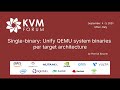 Single-binary: Unify QEMU system binaries per target architecture by Pierrick Bouvier