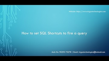 SQL Server Shortcuts to fire a query