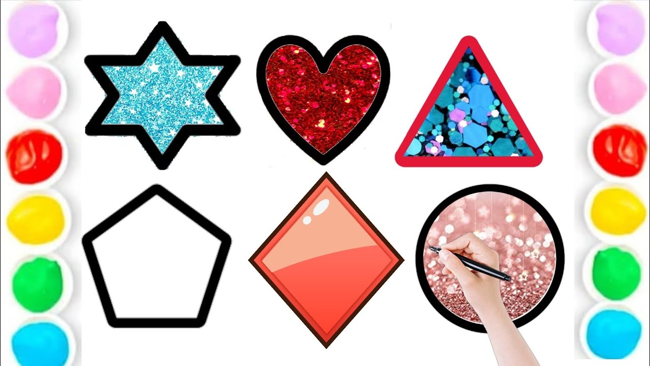 Learn 2d Shapes, Colors For Kids and Toddlers | Drawing 2d Shapes ...