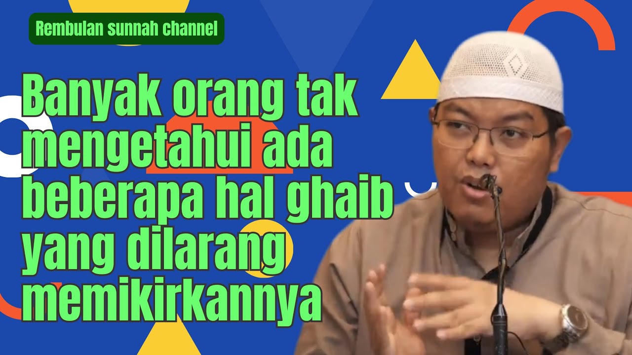 Banyak orang tak mengetahui ada beberapa hal ghaib dilarang memikirkannya - ustadz firanda andirja 