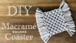 Macrame Coaster / Macrame Square Coaster / DIY / マクラメコースター