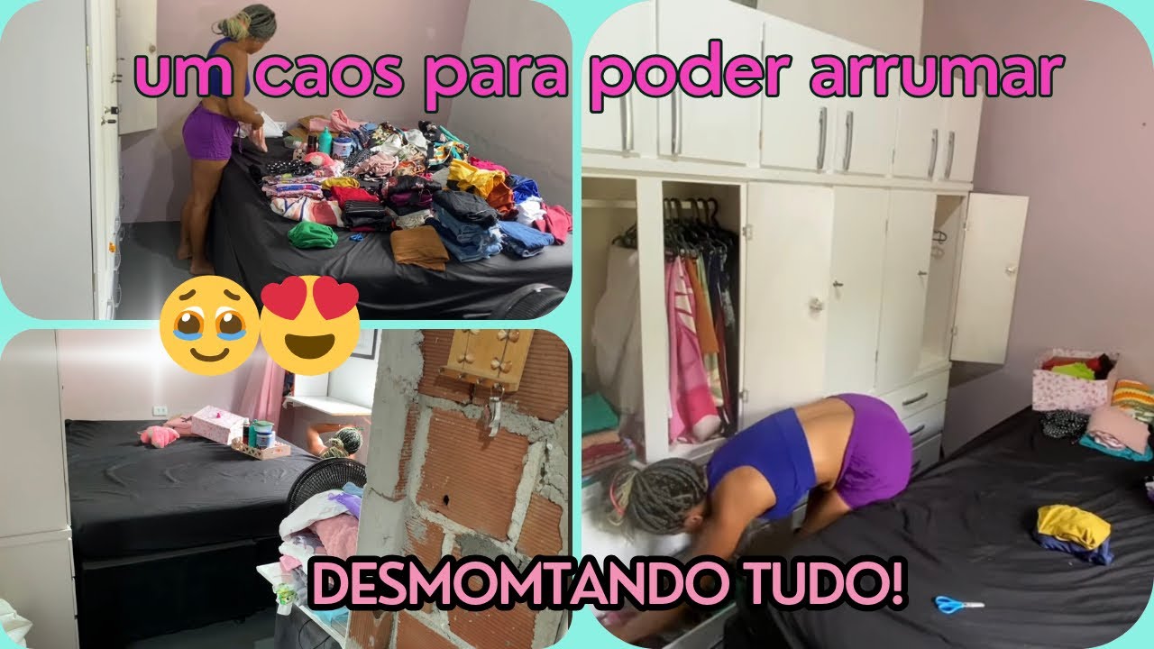 🌸😍ORGANIZEI O GUARDA ROUPAS NOVO INTEIRO,DESMONTANDO AS PRATELEIRAS UMA SUPER BAGUNÇA 