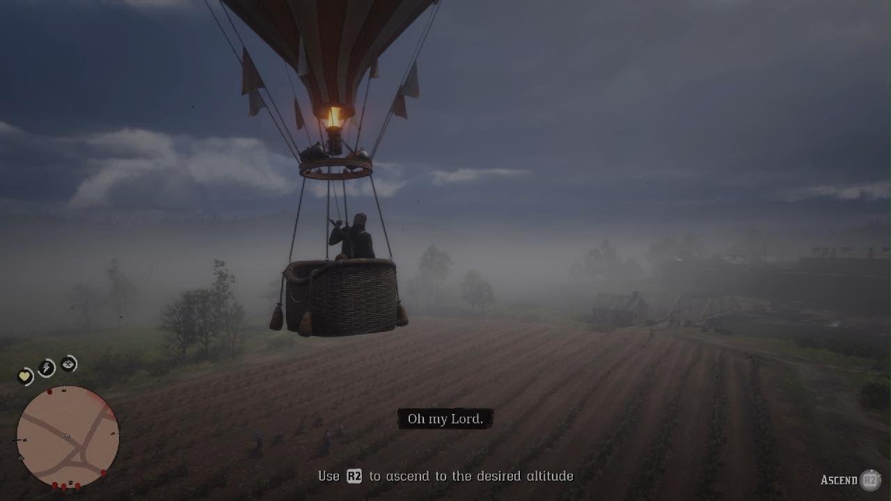 Red Dead Redemption 2- Hot air balloon mission - YouTube