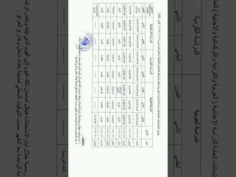 جدول أمتحانات السادس اعدادي 2025 الدور الثالث Shortvideo اكسبلور Shorts