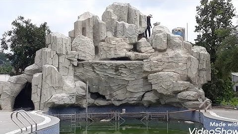 Thác nước hồ bơi #sculpture #beautiful  #wterfall