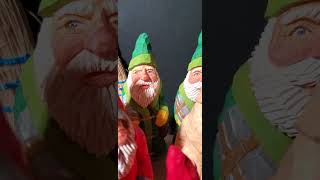 Different Stages of Whittled Santa&#39;s