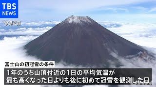 ９月７日の富士山初冠雪は“取り消し”に 条件を満たさず