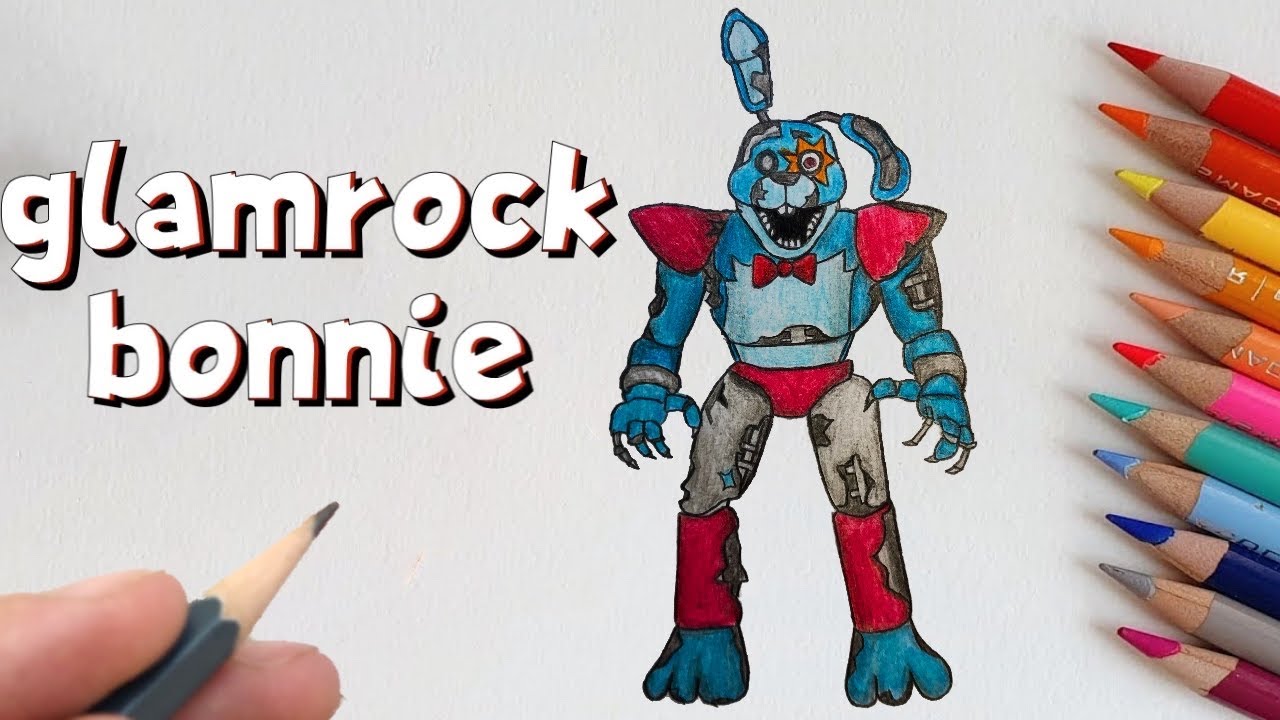 Glamrock Bonnie Drawing (Fixed) Fnaf security breach/ruin #fnaf #fnaff