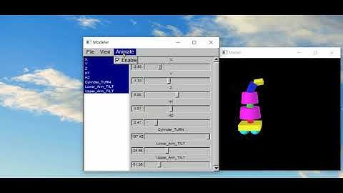 a 3D Animation Character created using C++, OpenGL, FLTK