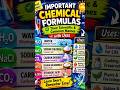 Important chemical formulae with their common and scientific name and uses . Lecture 1 #chemistry