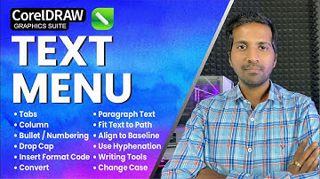 Text Menu Complete Options in Coreldraw  | Learn Coreldraw in Hindi by Simplified Tuts
