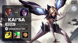 Kai'Sa vs Lucian ADC -  KR Grandmaster - Patch 14.10 Season 14