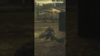 Sneaking by a enemy base in metal gear solid 3: snake eater