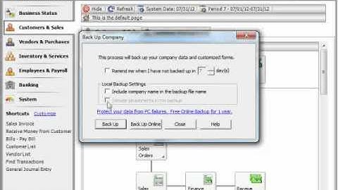 Sage 50 Tutorial Making a Backup Sage Training Lesson 2.8