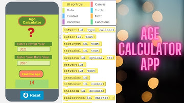 how to create Age calculator in app lab of code.org.