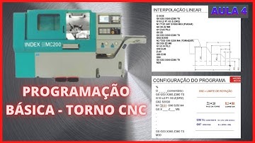 COMO FAZER INTERPOLAÇÃO LINEAR, G92, G96, G97 FUNÇÕES G0 E G1 NO CNC AULA 4