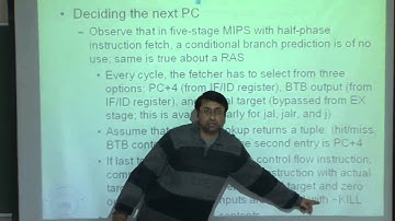Mod-01 Lec-13 Basic pipelining, branch prediction