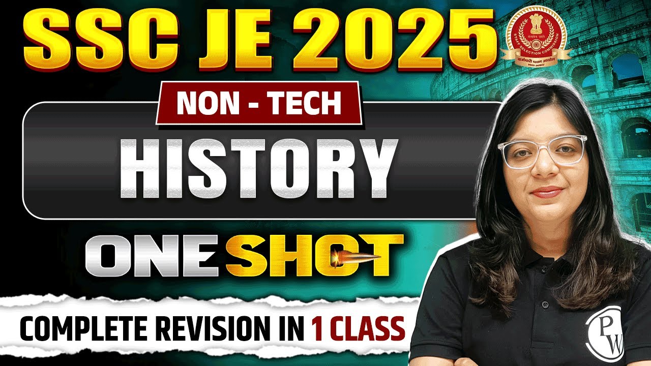HISTORY ONE SHOT LECTURE FOR SSC JE 2025 | GK/GS FOR SSC JE EXAMS 2025 ...