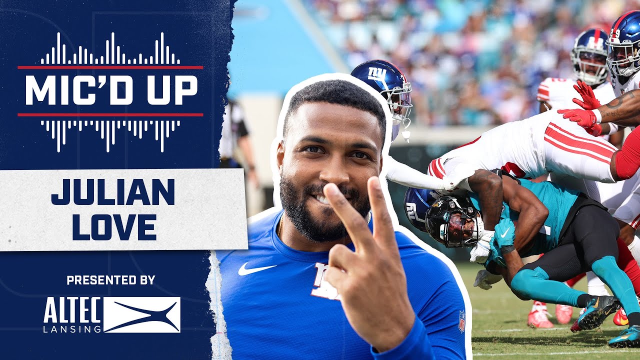 Julian Love MIC'D UP vs. Jaguars 🗣 "Let's have a day!!" | New York Giants