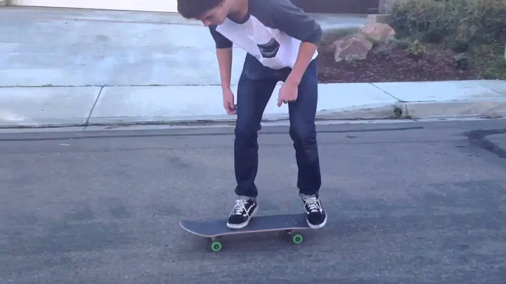 Justin Cremer throwing the tre flip