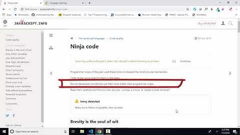javascript.info The Modern JavaScript Tutorial 3.4 Ninja Code