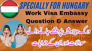 Interview at Hungary Embassy Islamabad/ Interview at Hungary Embassy Question and Answer 2023