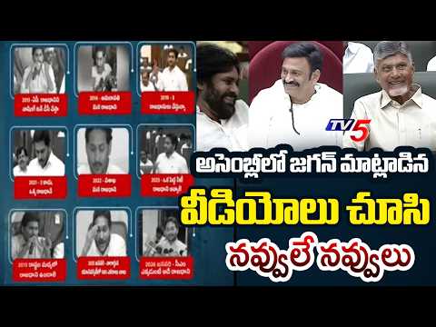 CM Chandrababu Funny Reaction on YS Jagan Comments | AP Assembly | Amaravati | TV5 News - TV5NEWS