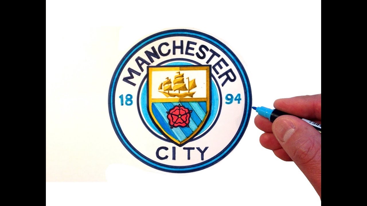 How to Draw the Manchester City F.C. Logo - YouTube