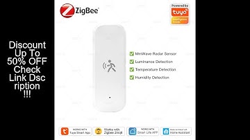 Zigbee 10G MmWave Radar Motion Sensor Human Detector with Illuminance Temperature Humidity Sensor Su