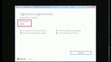Windows 10 Upgrade Assistant stuck at 99% all night. MS suggest do not install important updates