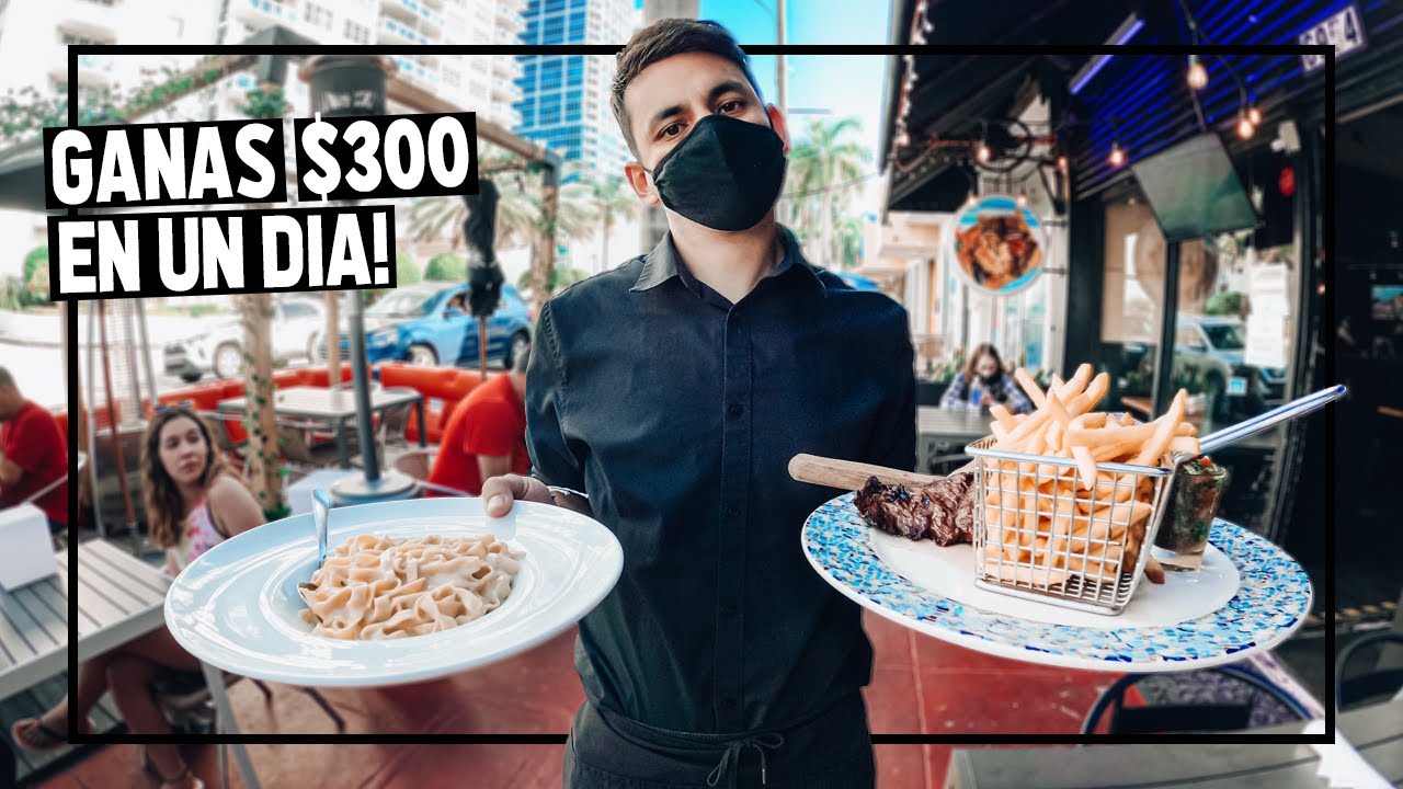 ¿Cuánto GANA un MESERO en ESTADOS UNIDOS (Miami)? 🇺🇸 | VIVIR en MIAMI 2022