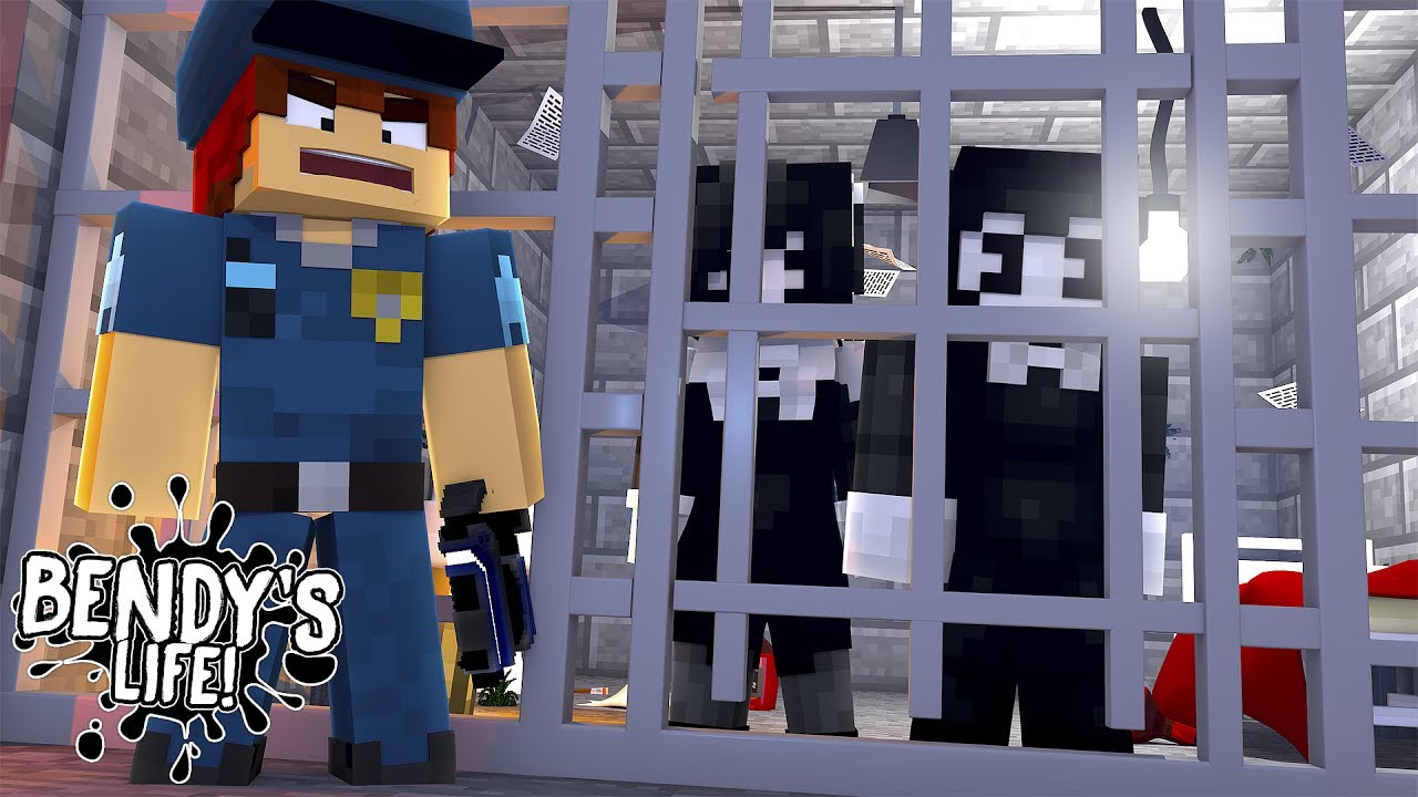 Minecraft BENDY'S LIFE-ALICE ANGEL AND BENDY AND THE INK MACHINE GO TO PRISON!!!- Baby Leah