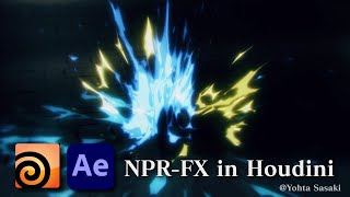 Anime Style NPR effects and breakdowns created in Houdini.