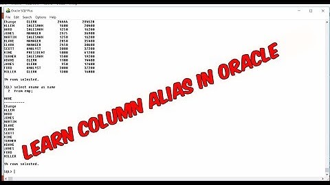 Column Aliases in SQL Urdu/Hindi