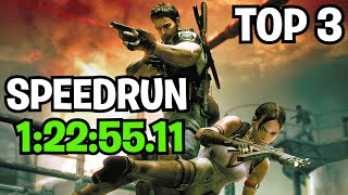 RESIDENT EVIL 5 SPEEDRUN 1:22:55 EN NORMAL TOP 3 🏆