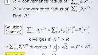 Solved Problems on the Radius of Convergence and a Summary of the Theory