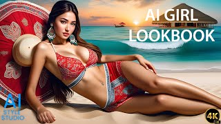 4K AI Art Lookbook Video of AI Girl ｜ Uzbekistani Silk Road Romance