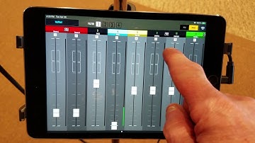 In-ear monitor adjustments using MX-Q app on iPad