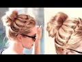 Waterfall bun hairstyle for school/everyday ✿ Medium hair tutorial, frisuren für mittel haare