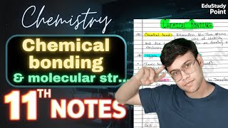 Chemical bonding and molecular structure 🔥|CLASS 11 Chemistry | notes | @Edustudy_point 