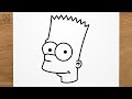 How to draw bart simpson step by step easy