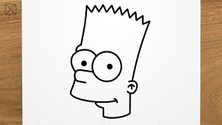 How to draw BART SIMPSON step by step, EASY