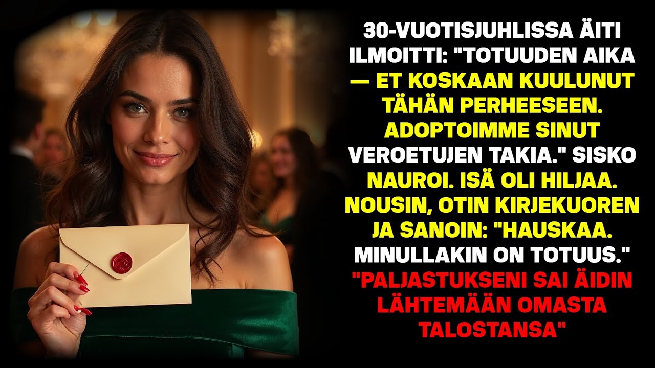 Äiti paljasti adoptioni verosyistä juhlissa – Vastaukseni mursi hänet