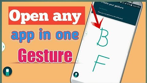 How to open any app with one finger gesture || by Technical Bai G