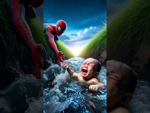 Spider Man Helps A Baby Swept Away By The River Current Avengers Spiderman Coffindance Sirenhead