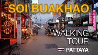 Pattaya. Soi Buakhao Rd. Bar street. Walking Tour 2022.
