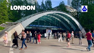 LONDON, Canary Wharf Walk 🇬🇧  Financial & Skyscraper District | East London Walking Tour  [4K HDR]