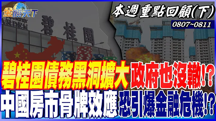 穆迪降至垃圾債 碧桂園債務黑洞擴大.政府也沒轍！？該倒卻不能倒？中國房市骨牌效應恐引爆金融危機！？ | 20230807~20230811【本週重點回顧 下】 - 天天要聞