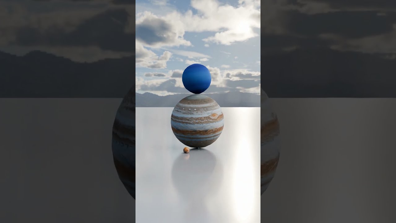 Planet Bouncing Solar System Size Comparison 3D Animation 3danimation Solarsystem